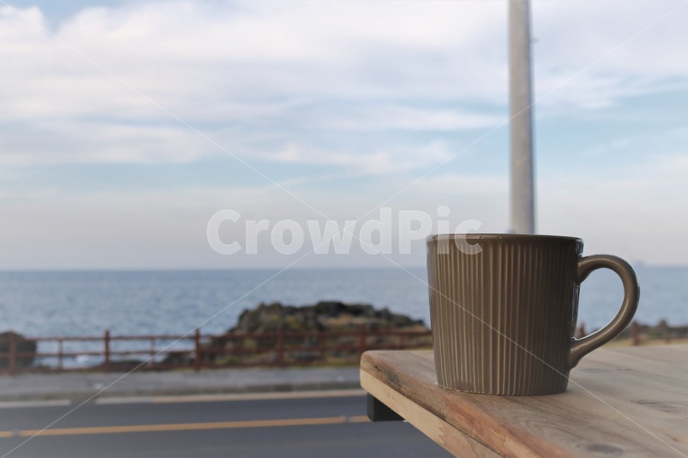 제주,바다,휴식,커피,배경,커피,카페,coffee,cafe