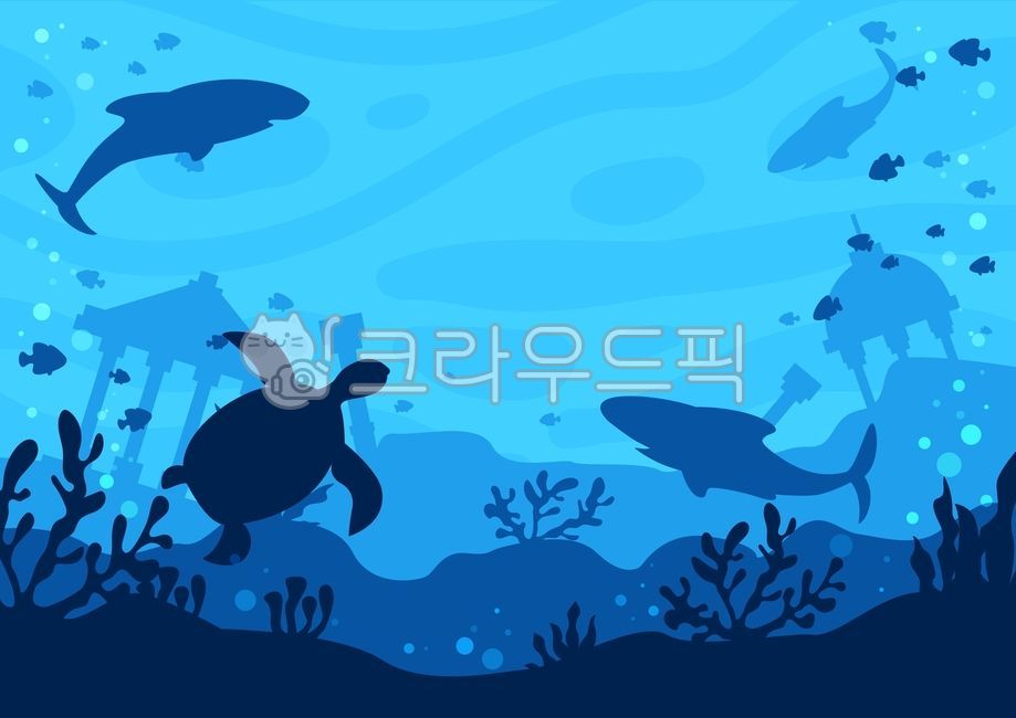 바다,바다속,거북이,상어,물고기,물속,물,해양,심해