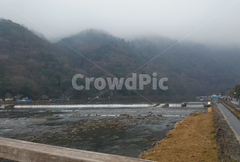 안개,산,다리,흐린,자연,날씨,fog,mist,개천,자연,풍경,nature,landscape