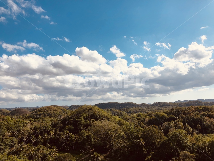 하늘,산,풍경,자연,배경,구름,나무,필리핀,보홀