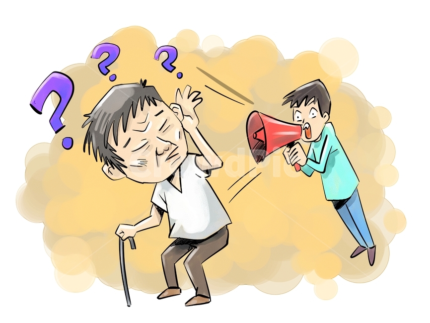 노인,노년,중년,질병,질환,쇠퇴,퇴화,쇠약,노인질병,노년질병,노인성질환,노인건강,병자,환자,치료,건강,질병관리,건강관리,노약자,고령화,노령화,노화,성인병,노인복지,노후,늙음,노망,장애,보건,사회문제,노인층,60대,70대,80대,90대,아픔,고통,통증,보험,캐릭터,가난,빈곤,빈곤층,소외,소외계층,회화,펜화,페인터,일러스트,만화,수채화,삽화,상황그림,상황일러스트,드로잉,핸드드로잉,아트,미술,난청,보청기,소리,청력,청각,청력장애,청각장애,고막,귀머거리,귀먹어리,전달,불통,안들림,소리침,난해함,귀,먹먹함,확성기,물음표,답답함,못들음,못알아들음,남자,할아버지,청년,person,사람,human,인간,노인,어르신,old man, senior citizen,그래픽,일러스트레이션,graphic,illustration