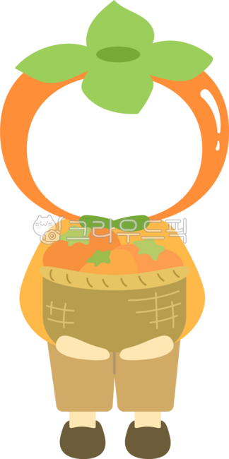 Persimmon,persimmon,child,face composite,persimmon face composite,persimmon face composite,Chuseok,fall,season,event,children's event,cute,fruit,fall illustration,autumn