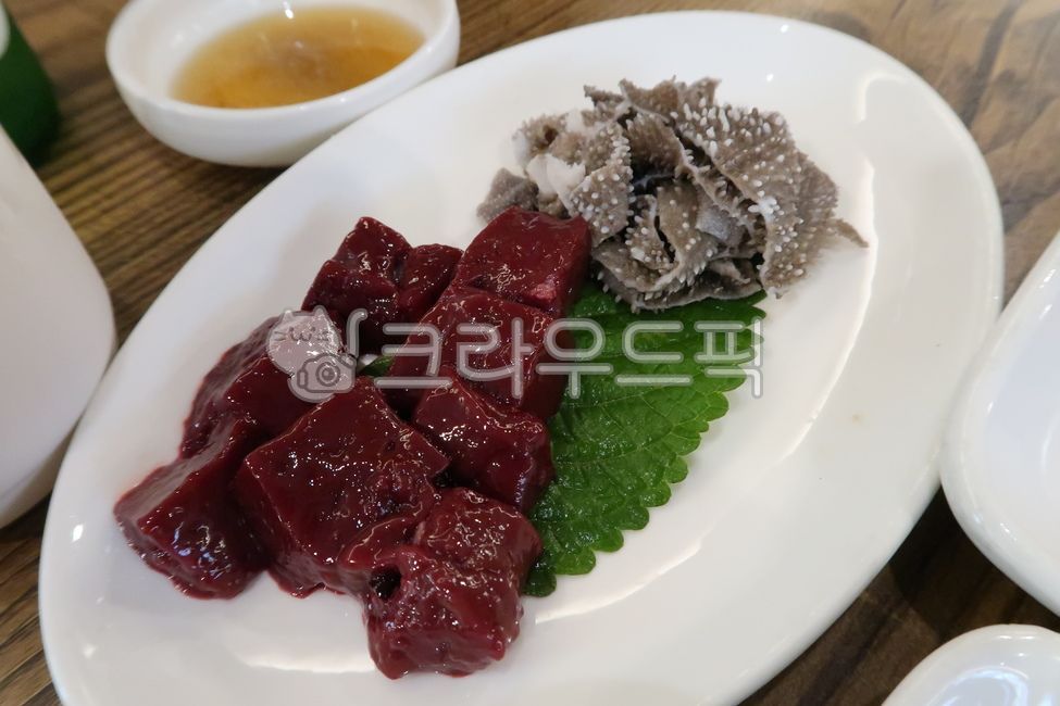 천엽, 생간, 소고기, 음식, 요리, 사진,이미지,일러스트,캘리그라피 - 홍꽃작가