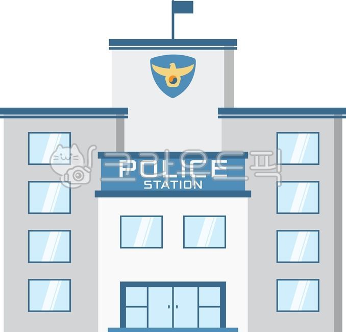 경찰,경찰서,경찰서일러스트,경찰서아이콘,건물일러스트,빌딩일러스트,건물,빌딩,경찰의날,경찰서건물,경찰서빌딩