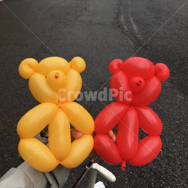 곰돌이,풍선아트,곰돌이풍선아트,동심,노랑,빨강