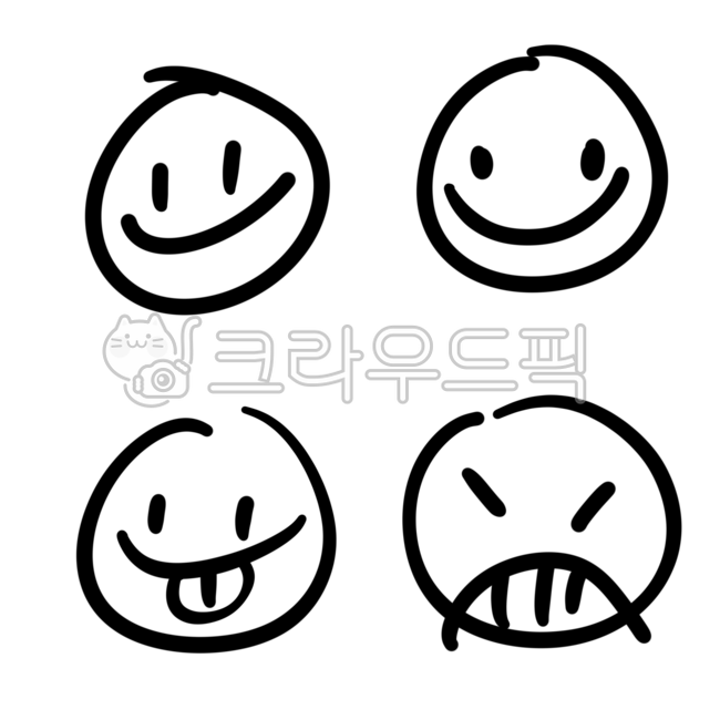스마일,손그림,일러스트,낙서,메롱,그래피티,화난얼굴