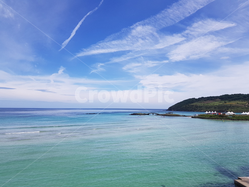 바다,제주,해변,풍경,함덕,하늘