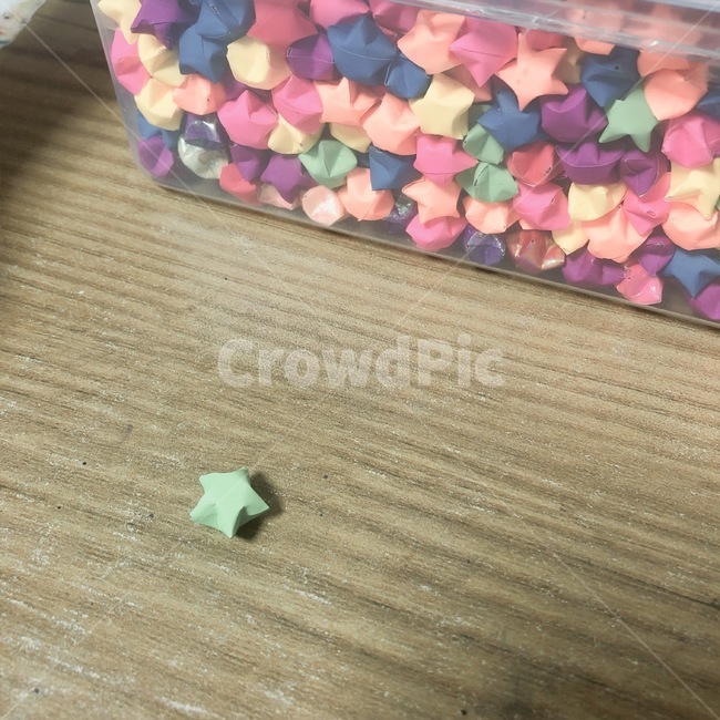 별,종이접기,취미,관상용,무지개색