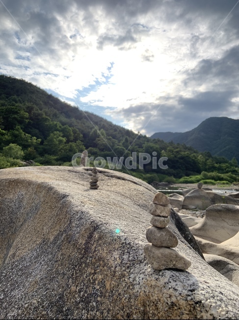 경관,돌개구멍,바위,신비로움,돌