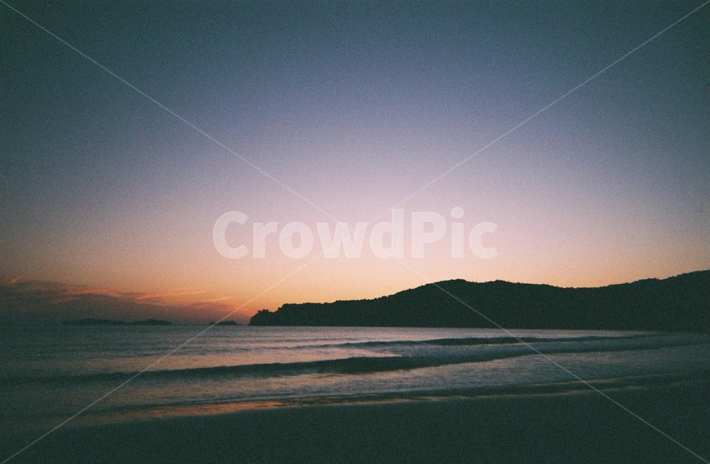 일몰,해변,바다,풍경,필카,삽시도