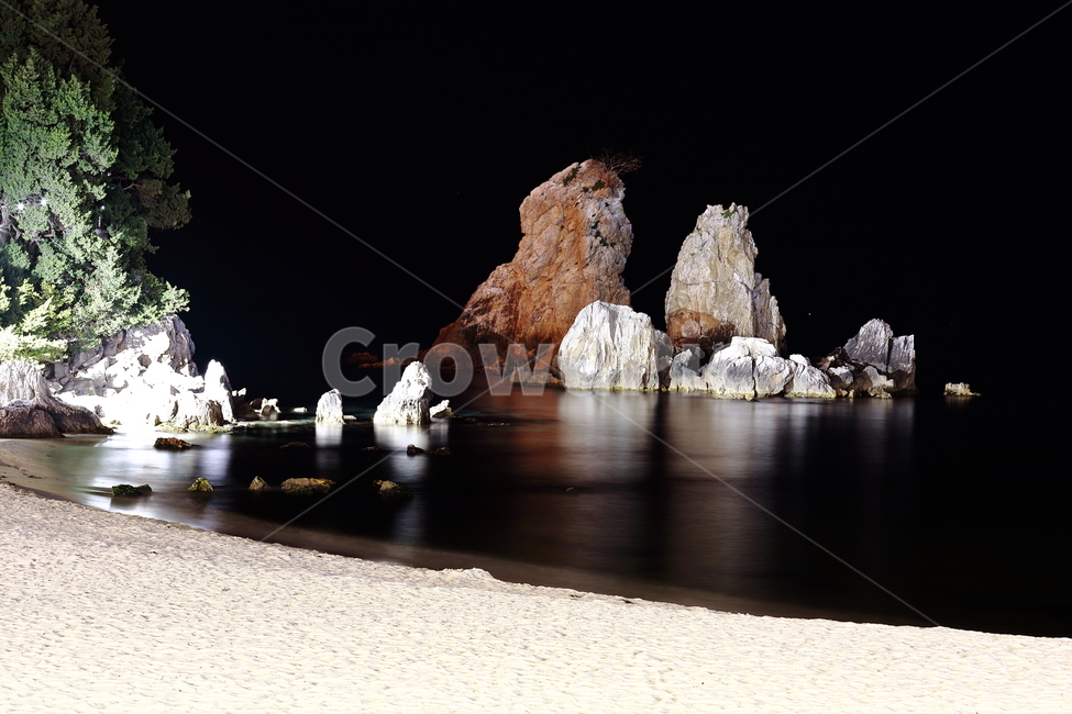 추암해수욕장,야경,nature,바다,촛대바위,촛대바위야경,해변,바다,beach,sea