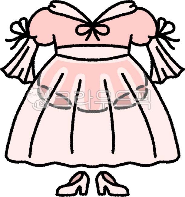 일러스트,그림,심플,단순,귀여운,예쁜,핑크,드래스,분홍,발레리나,발레,드레스,공주,공주님,아기,아동복,옷,신생아,의류,젠더리빌,젠더리빌파티,파티,임신,출산,육아,용품,의상,선물,성별,이벤트,여자,여아,축하