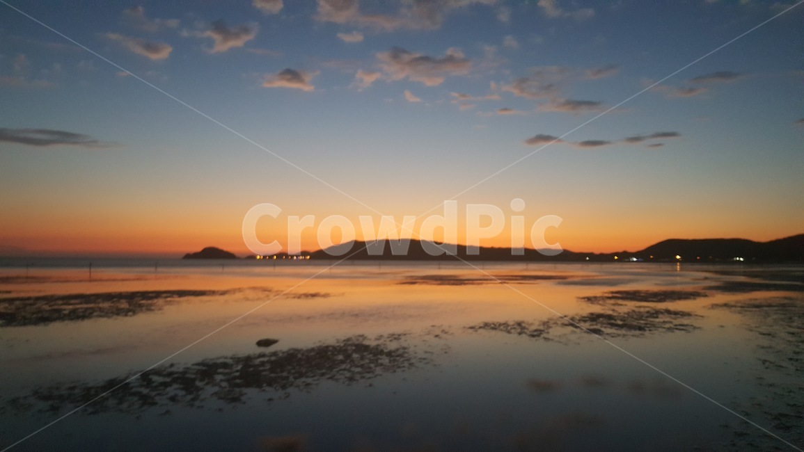 바다,하늘,밤,해,노을,자연,풍경,nature,landscape,outdoors,옥외,land,땅,sky