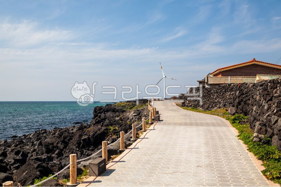 월령리,해안도로,도로,둘레길,제주도,터빈,풍력발전,해안,돌,현무암,바다,돌담,집,주택,풍경,한담,산책로,제주도,jeju,jeju island