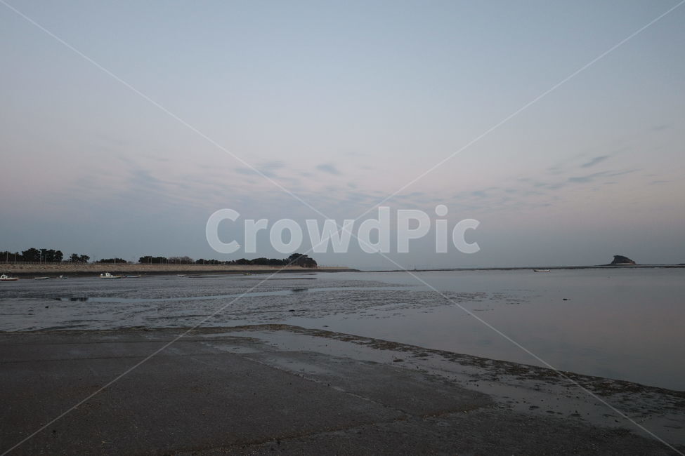 shoreline,해안선,water,바다,ocean,연안,인천,저녘,노을,옥외,갯벌