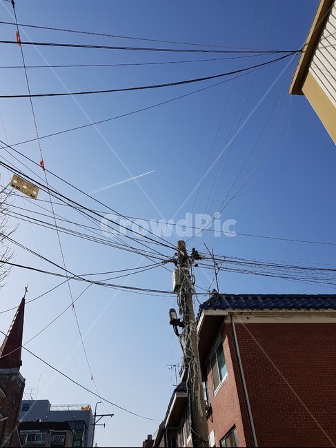 전원주택,주택,건물,전봇대,전선,건축물,건물외관,exterior,building,structure,architecture,construction