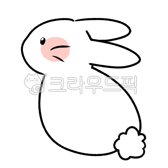 토끼,뒷모습,캐릭터,그림,rabbit