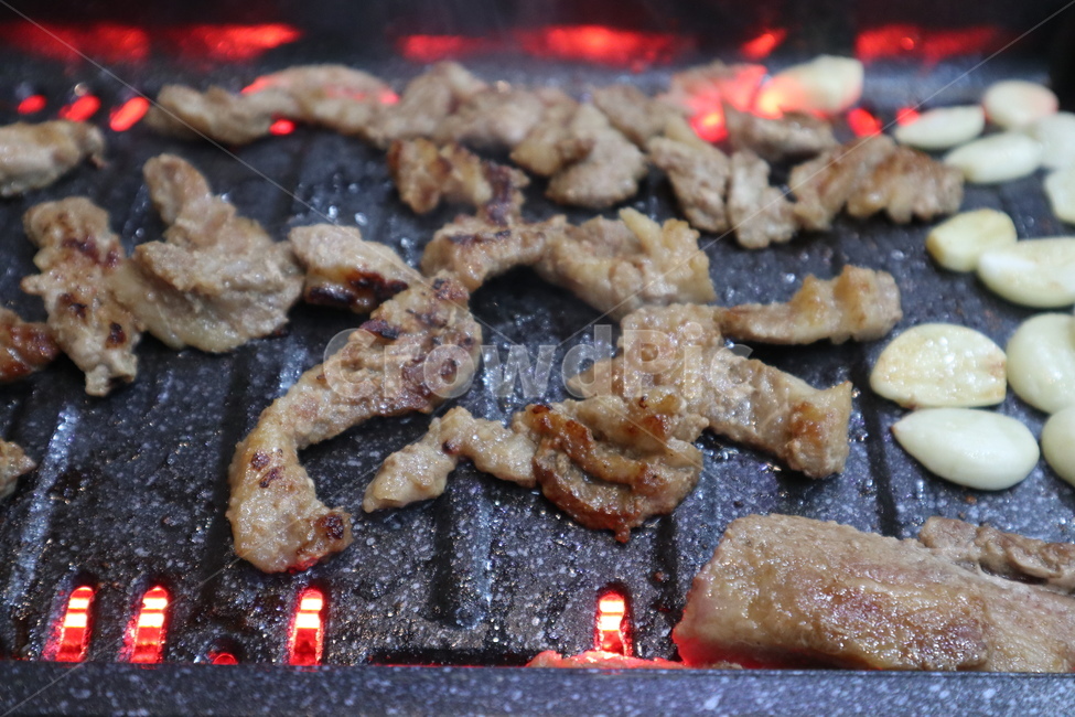 고기,갈비,먹방,양념갈비,마늘,육류,음식,푸드