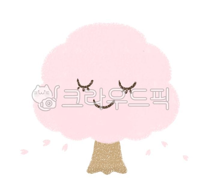 cherry blossom illustration,pink,Decorating a diary,Cherry Blossom,deco,adornment,cherryblossom,Good Note,cute,smile,spring,character,Cute illustrations,diary sticker,hand drawing,spring illustration,sticker,tree,flower,cherry blossom tree,flower illustra