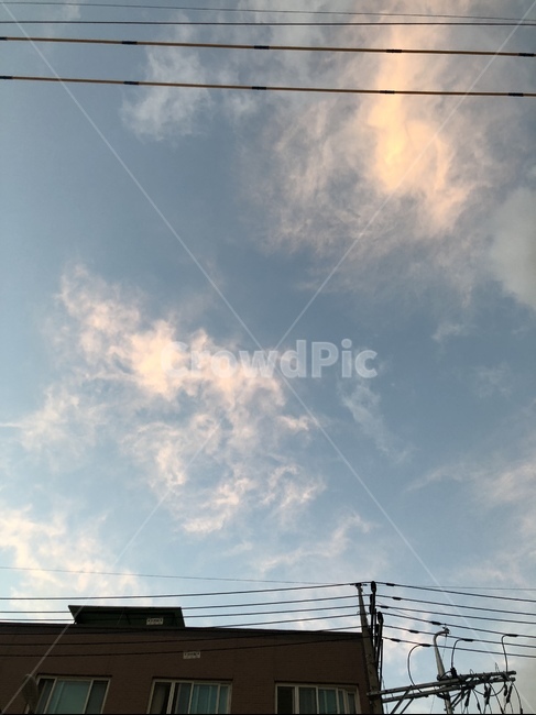 케이블,전봇대,하늘,구름,sky,자연,풍경,nature,landscape