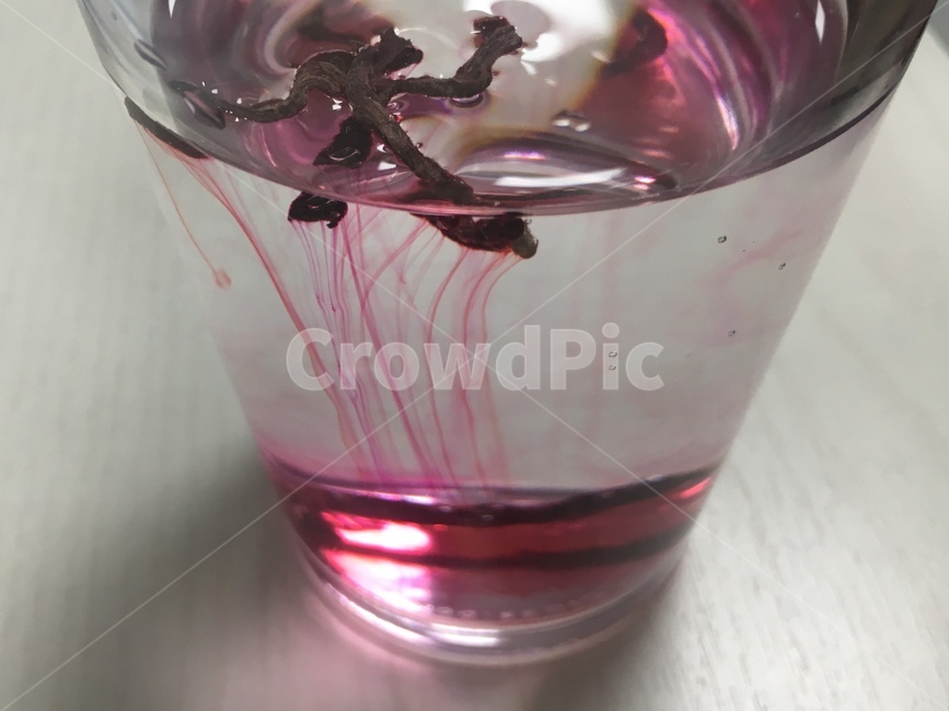 비트차,잉크,색이번지는,티잔,붉은색,찻잔,투명한컵,투명컵,음료수,drink,beverage