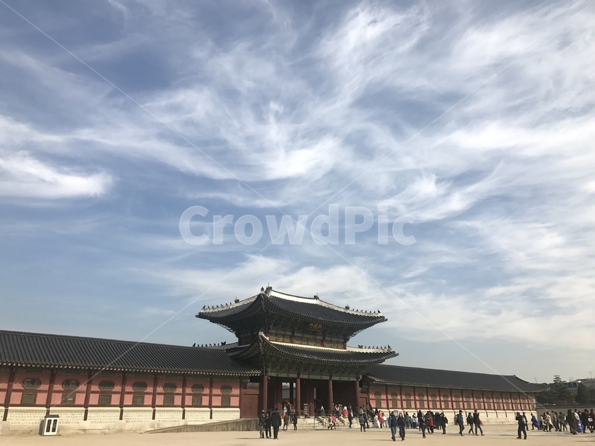 한국,전통,하늘,구름,가을