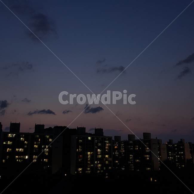 노을,하늘,sunset,구름,옥상