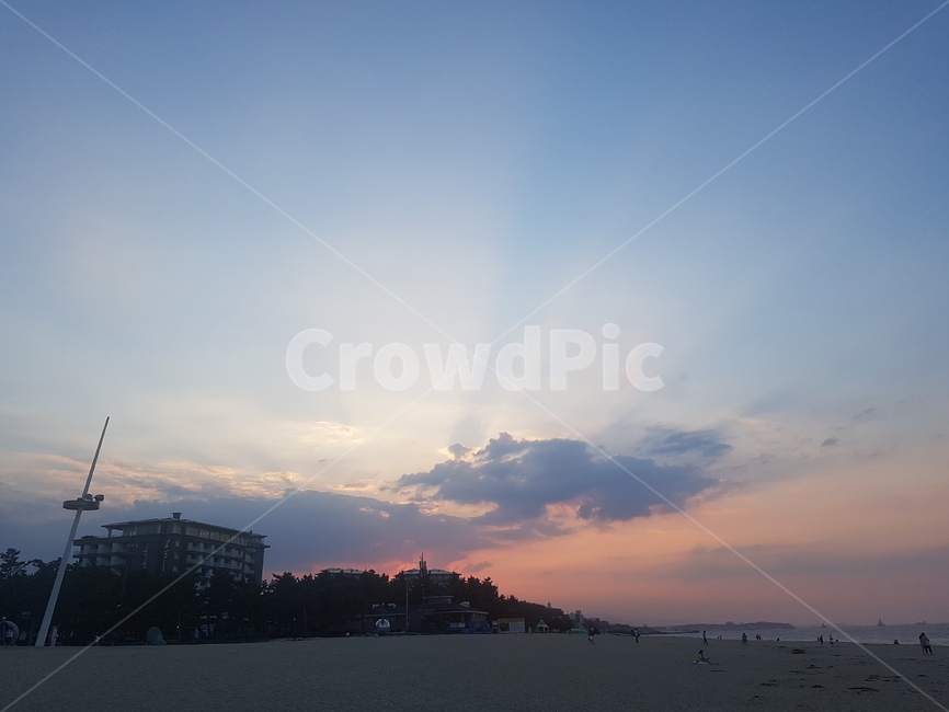 경포대,바다,노을,경포,자연,배경,빛무리,빛,햇빛,풍경,밤바다,저녁
