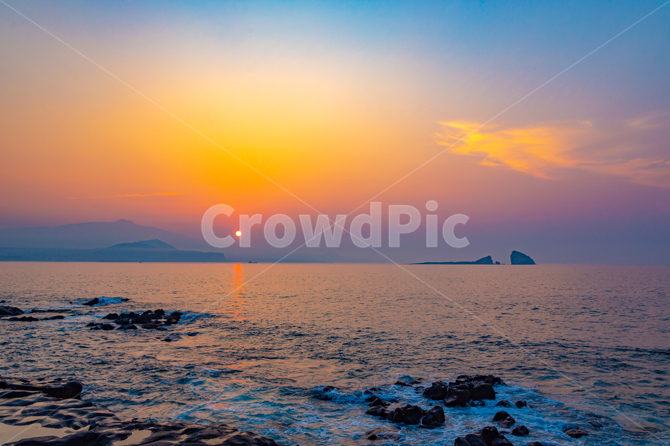 일출,여명,바닷가,자연,제주형제섬일출,한라산,장노출,파도,자연,풍경,nature,landscape,outdoors,옥외