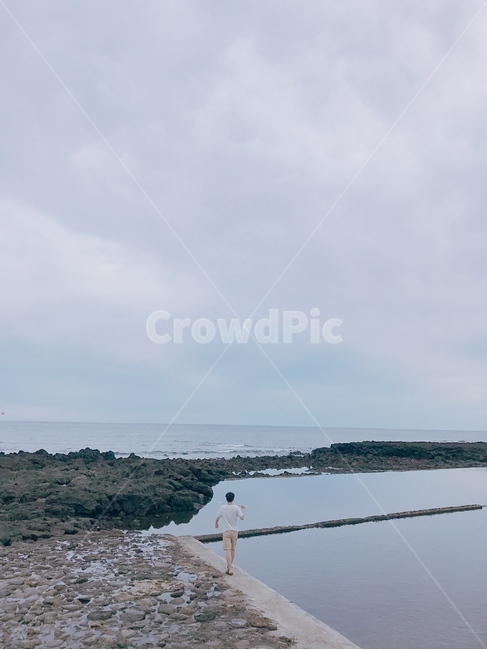 뒷모습,걷기,준비,산책,바다,자연,풍경,nature,landscape