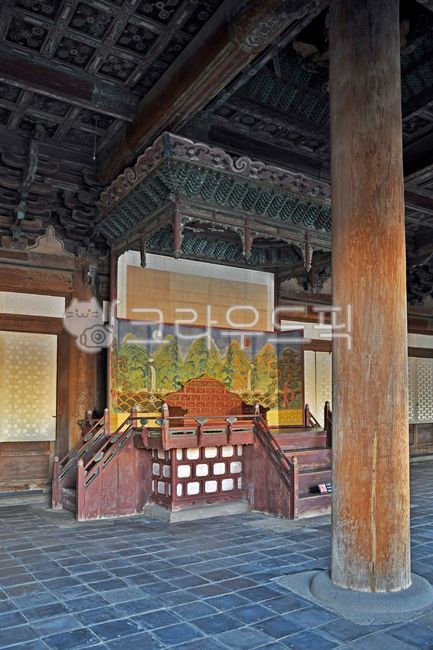 용상,어좌,일월오봉병,일월오봉도,명정전,고건축,창경궁