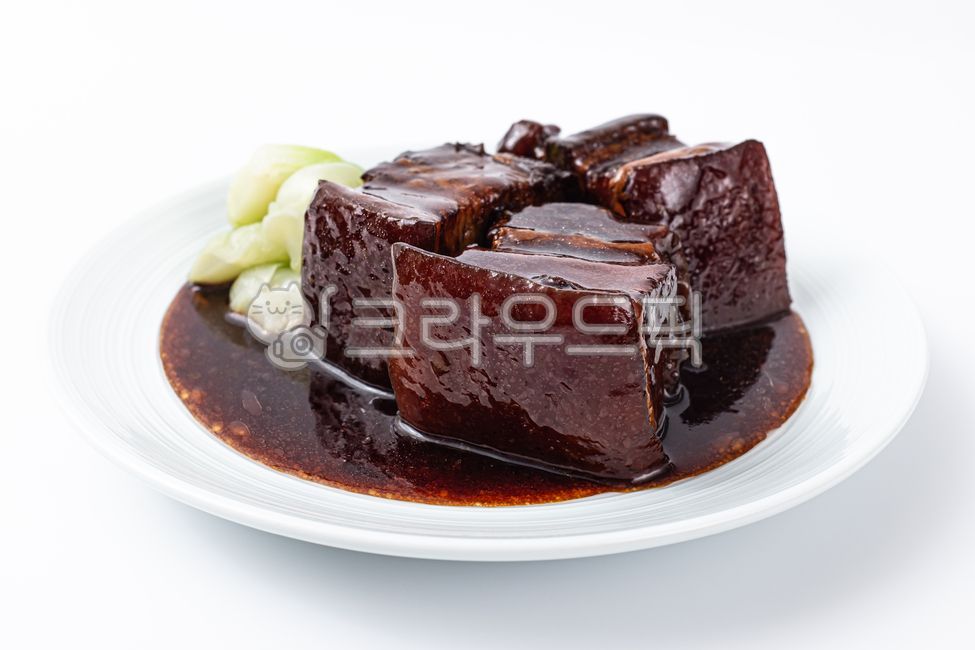 동파육,돼지고기,삼겹살,고기찜,찜,노두유,향신료,청경채,야채,채소,중국음식,중국문화,음식,식사,식품,식료품,재료,식재료,음식재료,클로즈업,부드러운,짭짤한