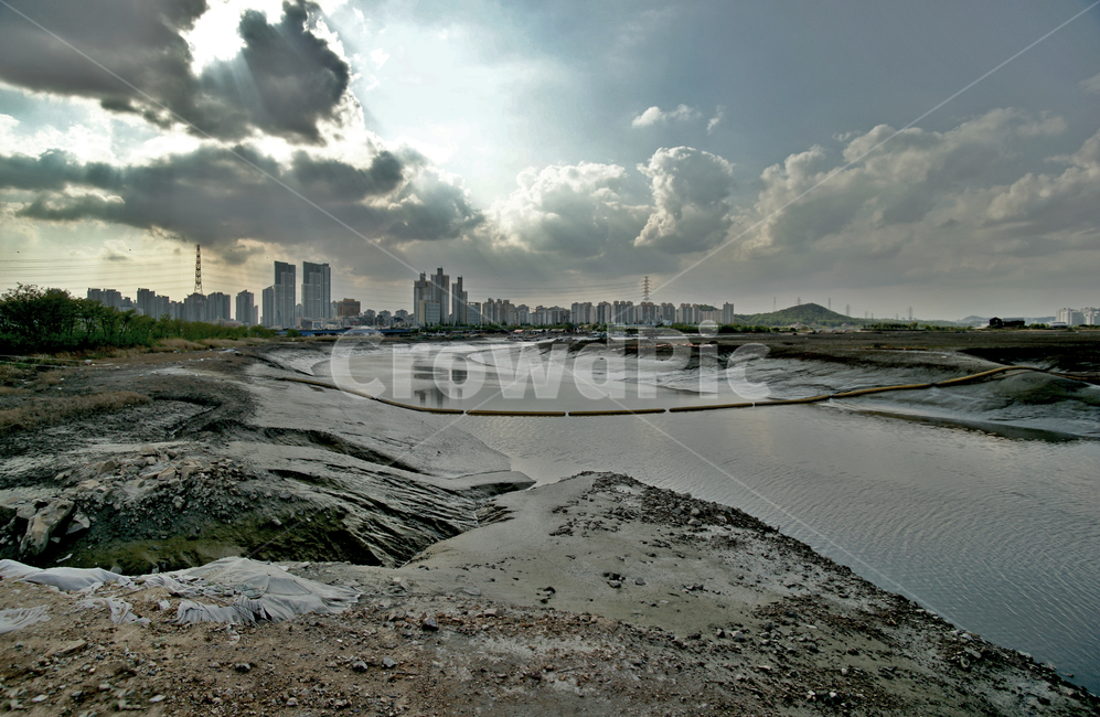 신천,소래,시흥,썰물,갯벌,도시,풍경,city,landscape,한국도시풍경,한국도시경관,korea cityscape,nature,자연,road,도로