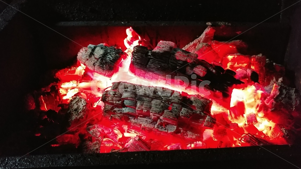장작불,장작,불,불꽃,숯
