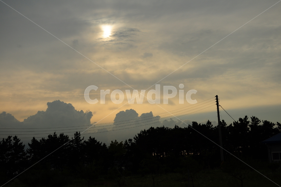 하늘,노을,나무,전봇대,구름,자연,자연,풍경,nature,landscape,outdoors,옥외,weather,날씨