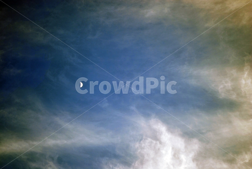 하늘,구름,그라데이션,달,반달,sky,cloud,gradation,moon,halfmoon,야경,밤,풍경,nightscape,night,landscape,nature,자연,outdoors,옥외