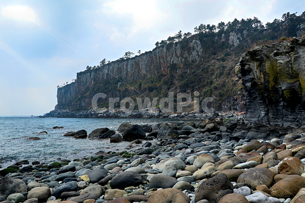 제주도,박수기정,해안가,주상절리,해안절벽,바다,풍경