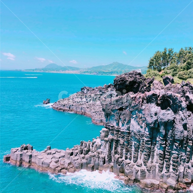 제주도,바다,주상절리대,풍경,여름바다