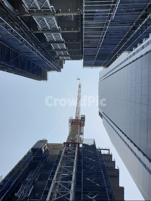 하늘,건물,빌딩,안전제일,공사,건축물,건물외관,exterior,building,structure,architecture,construction