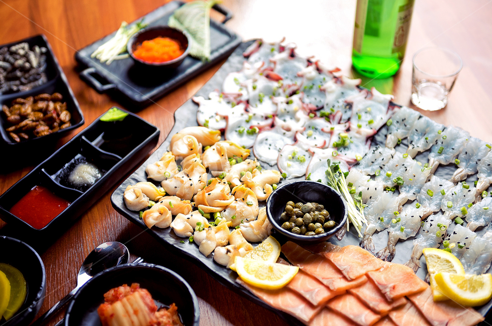 Drink snacks,korea,soju,Soju snacks,octopus,triad,Korean cuisine,Golbaengi Samhap,spam