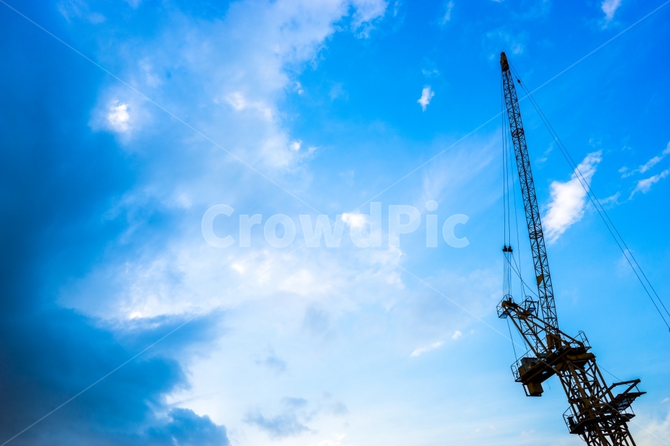 풍경사진,타워크레인,파란하늘,건설현장,구름사진,landscape,bluesky,towercrain,산업,industry,industrial,건설업,건축업,construction industry