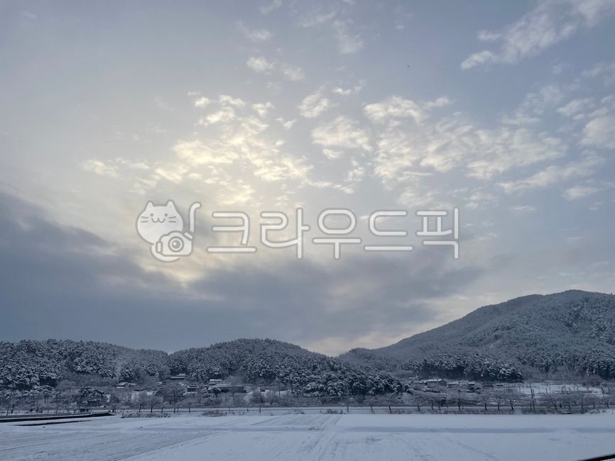 겨울,겨울풍경,겨울농촌,농촌,아침,새벽,겨울아침
