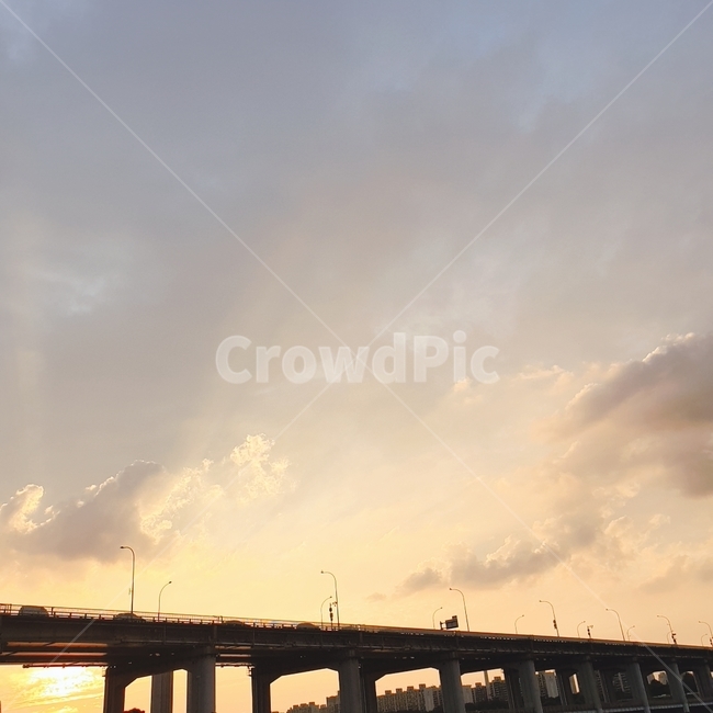 한강,다리,노을,하늘,일몰,한강다리,구름,sky,bridge,sunset