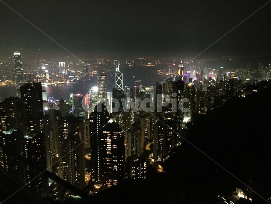scenery,자연,nature,aerialview,조감도,야경,홍콩,해외