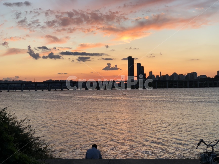 한강,일몰,노을,도시,밤,도시,풍경,city,landscape,water,물,outdoors,옥외,nature,자연