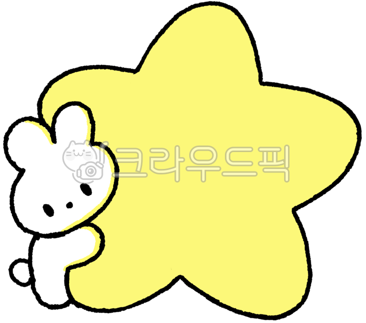 Star,star illustration,star drawing,star graphic,rabbit,rabbit illustration