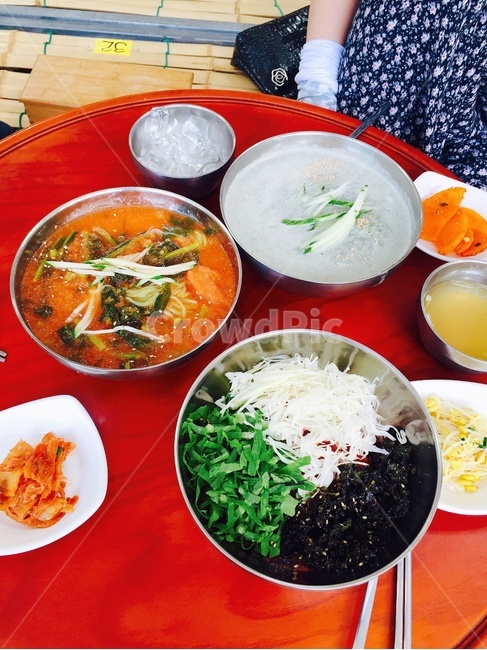 국수,비빔국수,열무국수,콩국수,먹방,먹부림,외식,대나무국수,야채,여름,시장,food,힐링