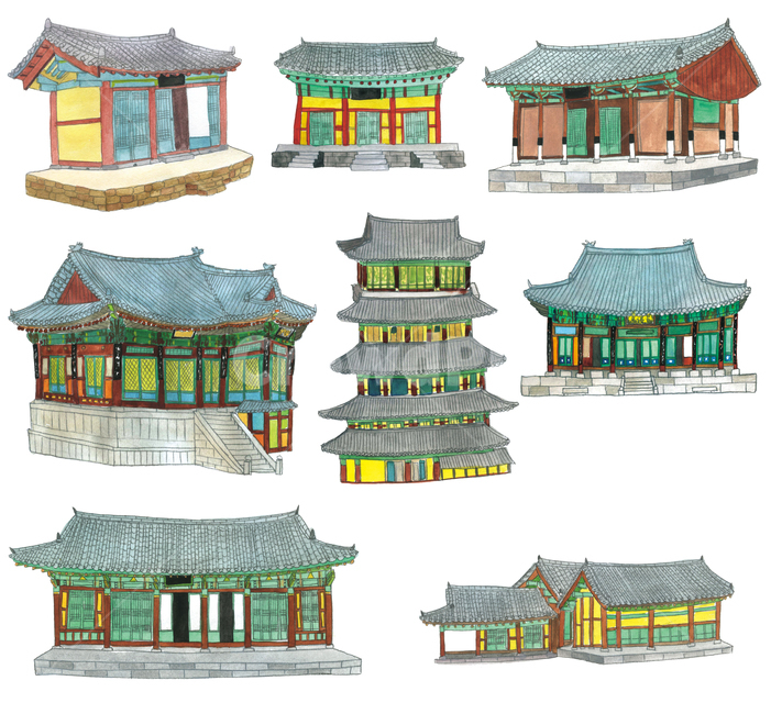 한옥,가옥,한국,손그림,물감그림,korea,watercolor,handdrawing,koreanstylehouse,house
