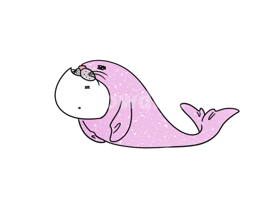 일러스트,하프물범,코뿔소,캐릭터,pink,smile,일러스트레이션,그래픽,일러스트레이션,graphic,illustration