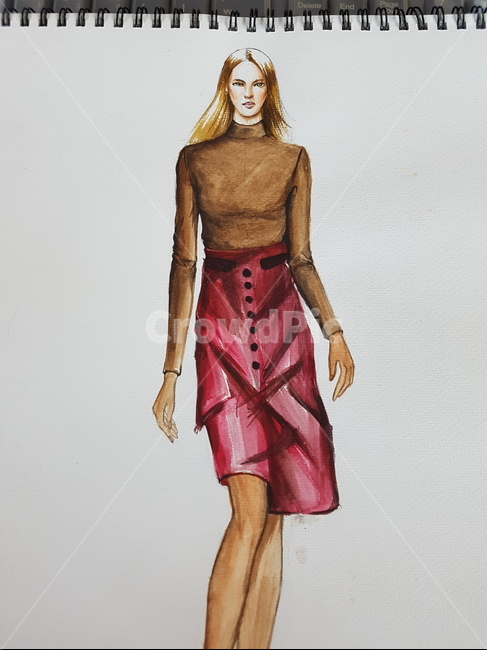 패션일러스트,일러스트,수채화,착장,의류,의복,패션스타일,의상,fashion,style